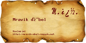 Mravik Ábel névjegykártya